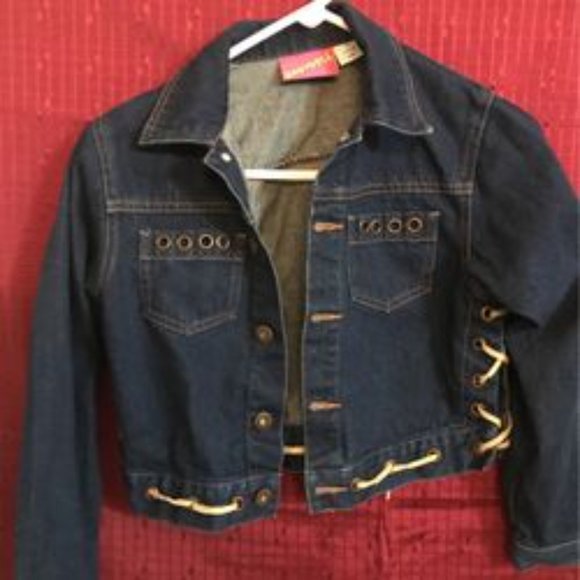 Girls Babydoll Denim Jacket Size 8 - Picture 1 of 3